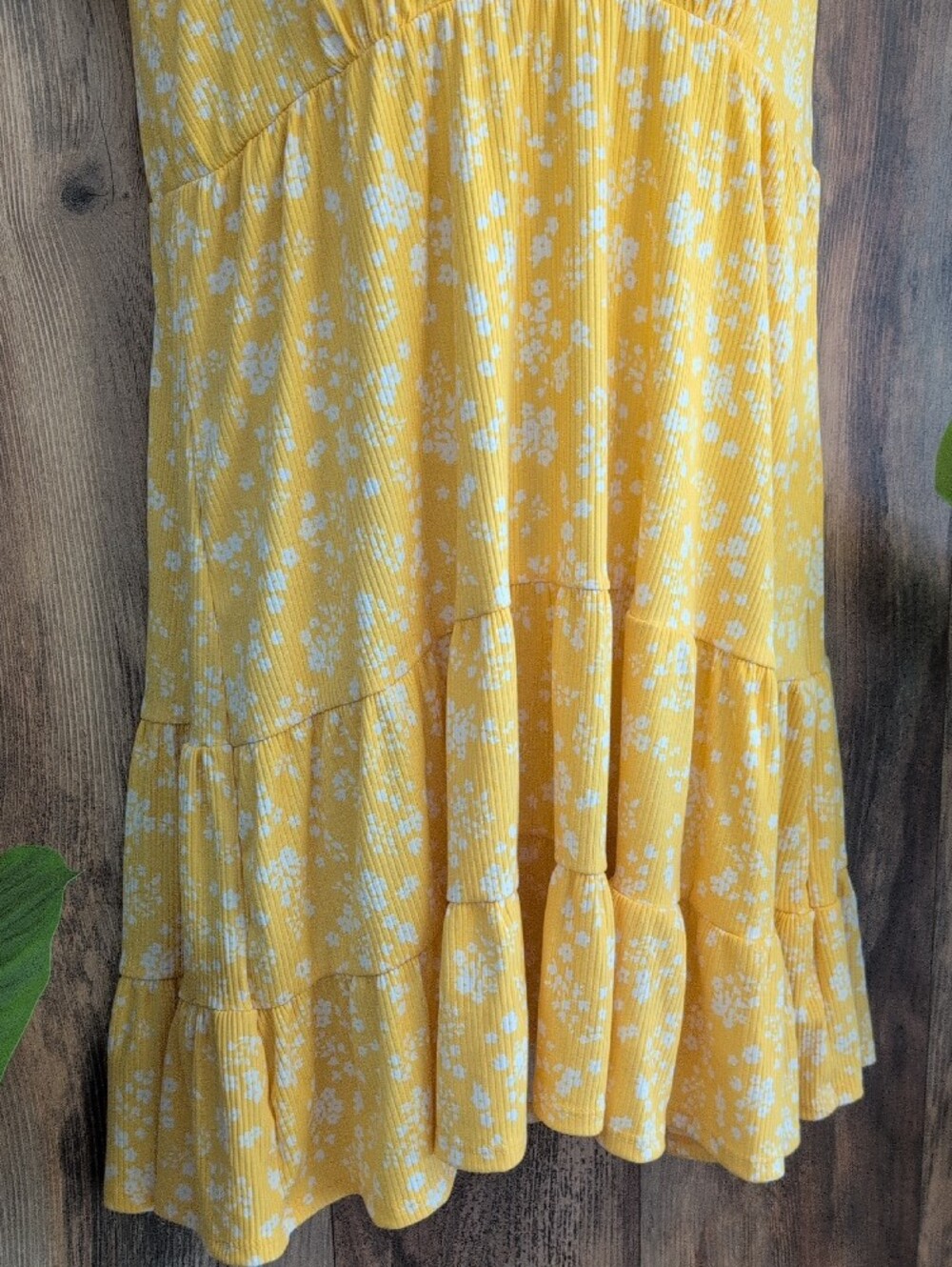 No Boundaries Yellow Floral Mini Dress L T202 - Picture 3 of 6